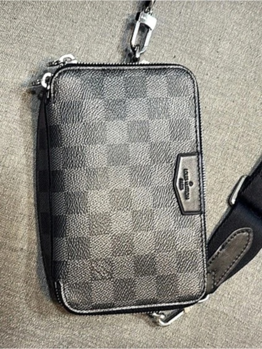 Louis Vuitton Wearable Wallet Bag Damier Graphite Black & Gray